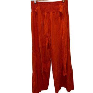 point sur burnished ORANGE barrel pants tie waist belt S